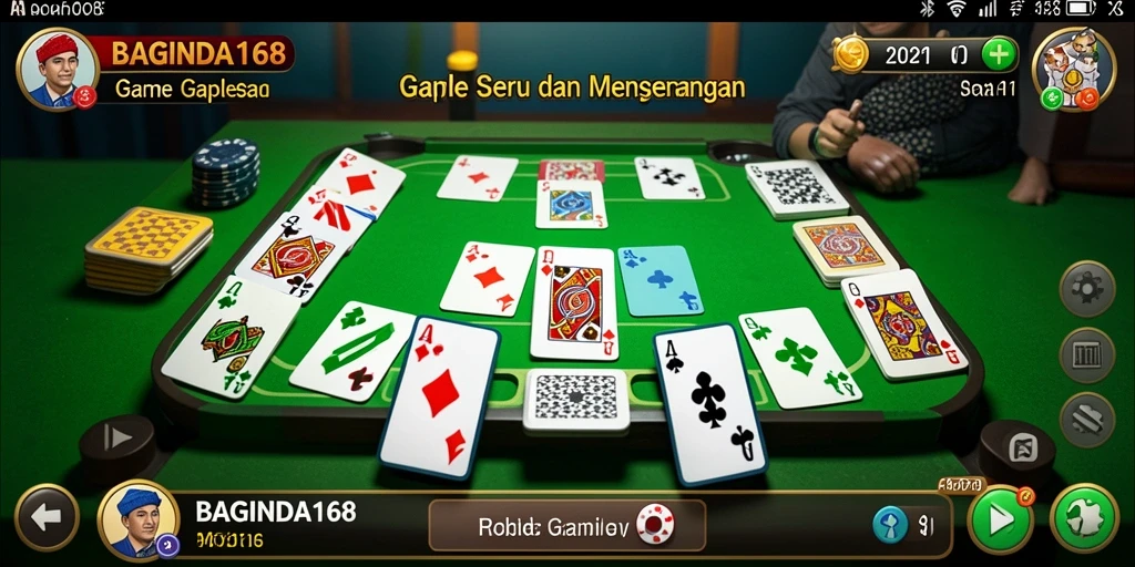 Tampilan gameplay seru di BAGINDA168 saat bermain Gaple.