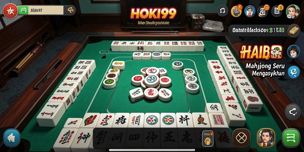 Screenshot gameplay HOKI99 menampilkan keseruan permainan Mahjong.