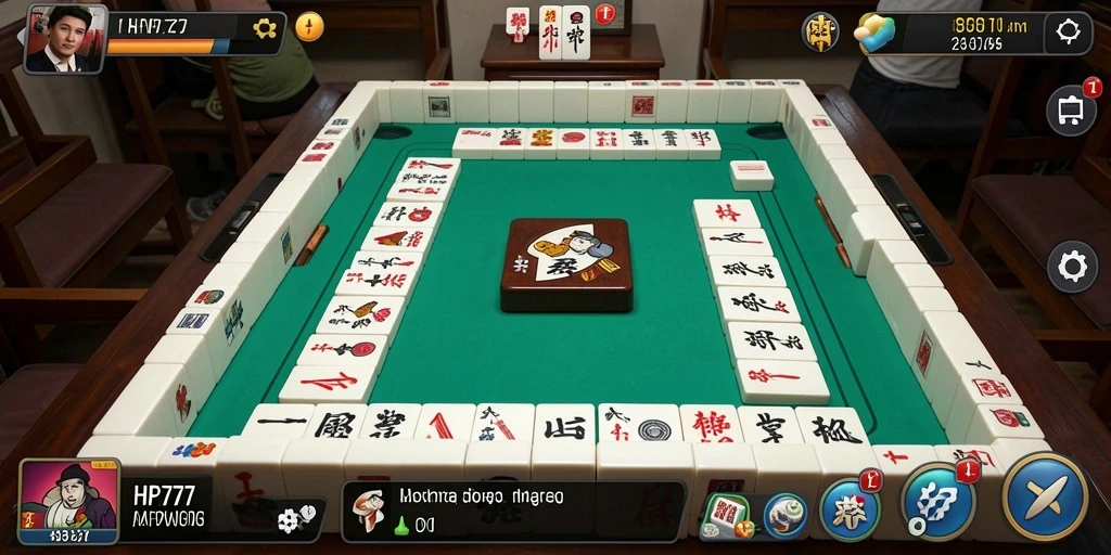 Gameplay HP777 yang seru dan menantang dalam Mahjong.