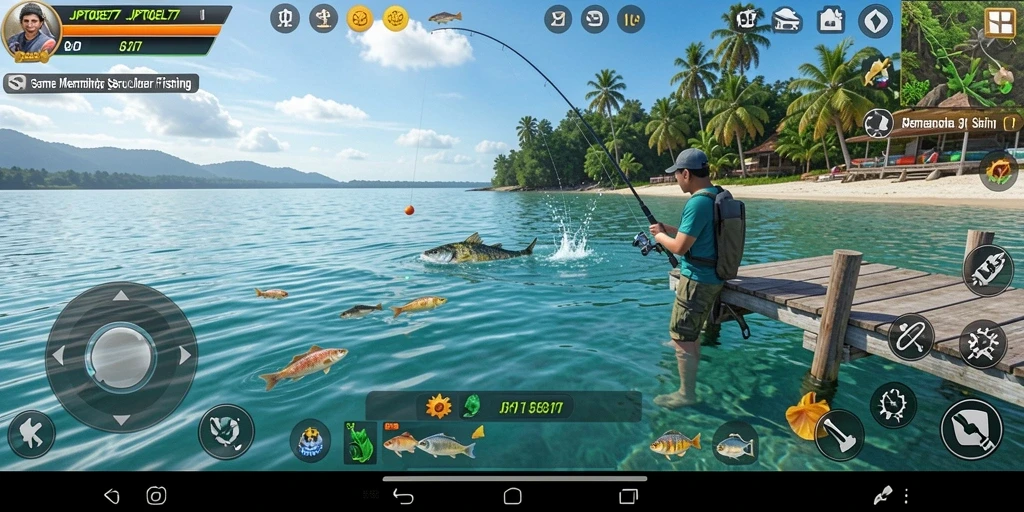 Screenshot gameplay JPTOGEL77 menunjukkan pengalaman memancing yang seru dan menarik.