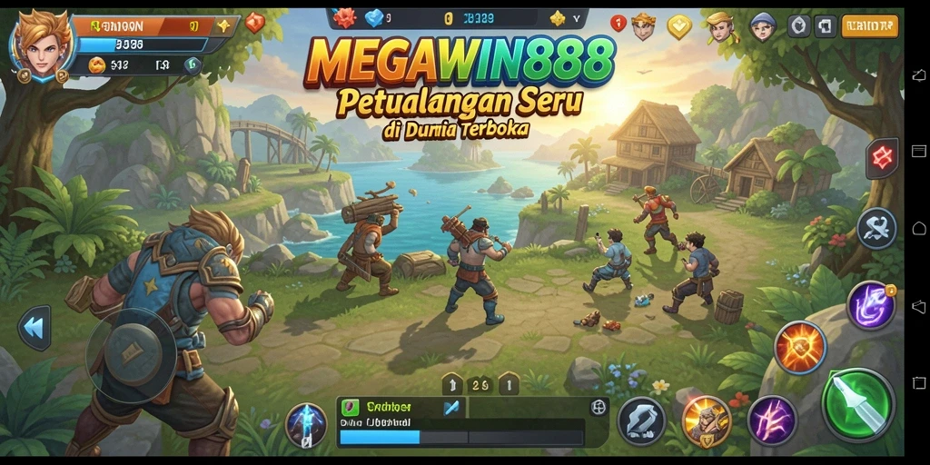 Tampilan gameplay seru di dunia terbuka MEGAWIN888.