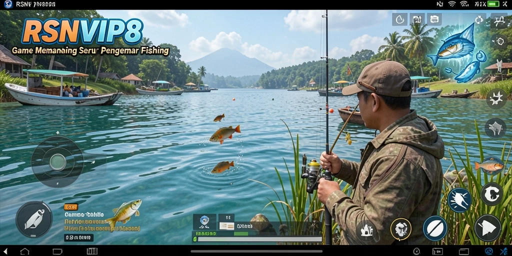 Screenshot gameplay RSNVIP8 dengan tampilan memancing yang menarik dan menantang.