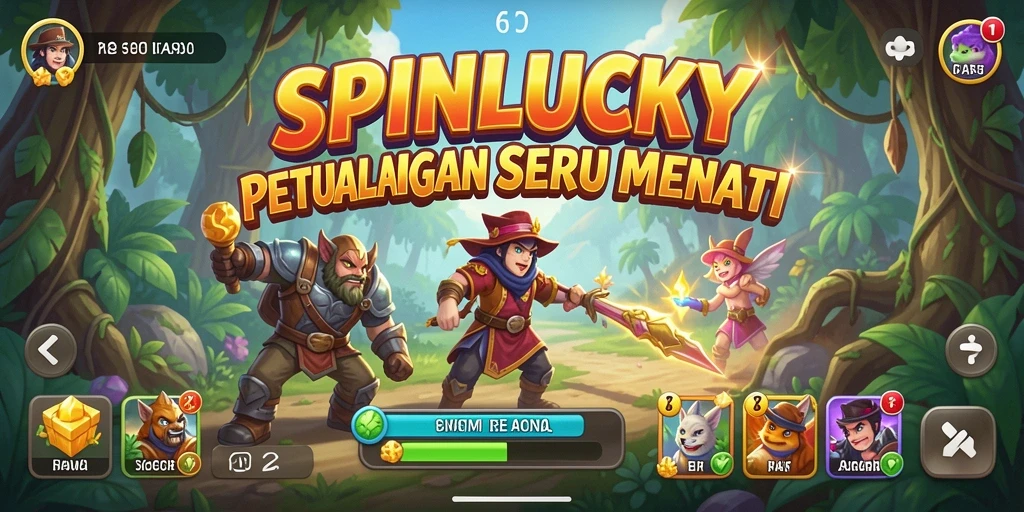 Tampilan gameplay menegangkan di SPINLUCKY dengan banyak tantangan.