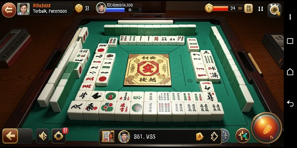 Gameplay seru V21 menampilkan tantangan Mahjong yang menarik.