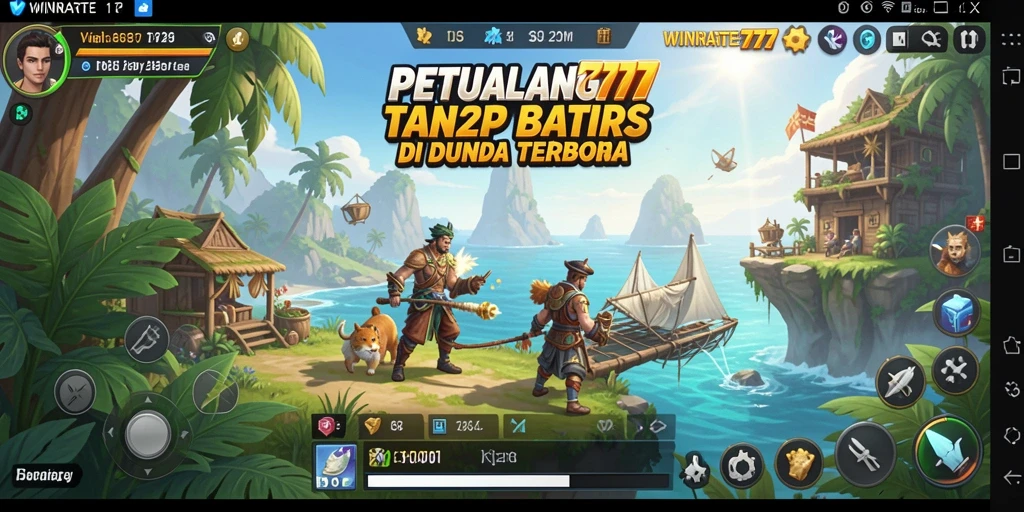Screenshot gameplay WINRATE777 yang menampilkan dunia terbuka yang menakjubkan.